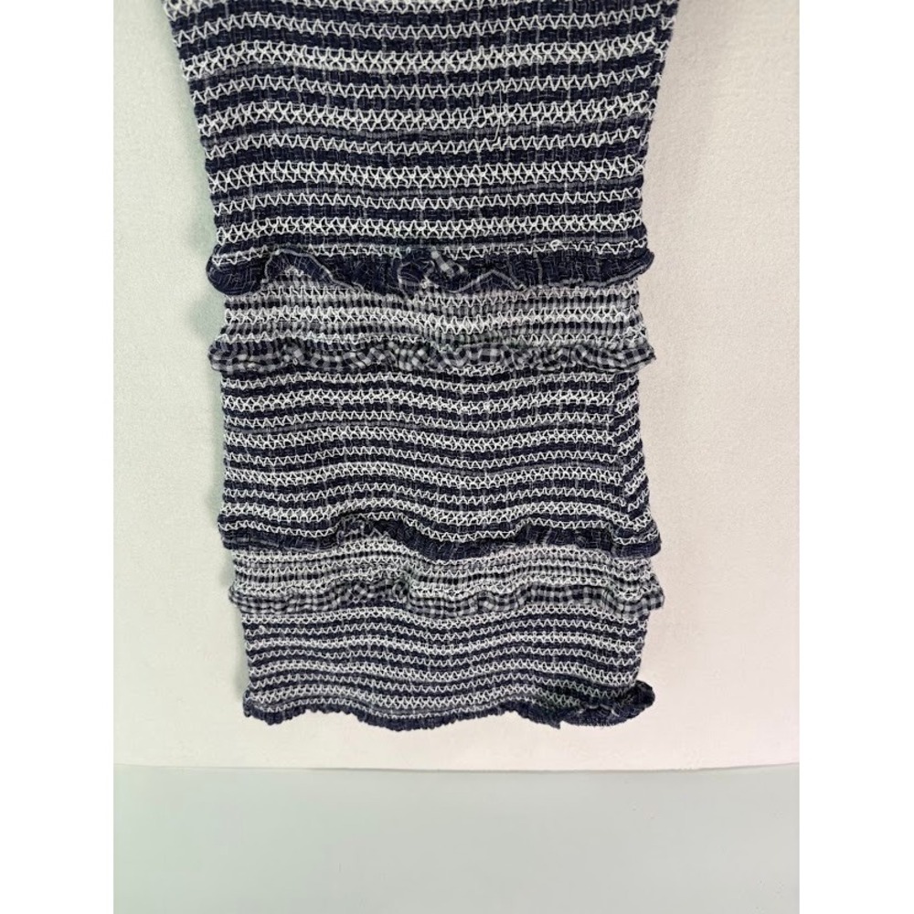 Storia Women's‎ Size Small Blue and White Smocked Sundress Tie Straps Mini Dress - Picture 3 of 4